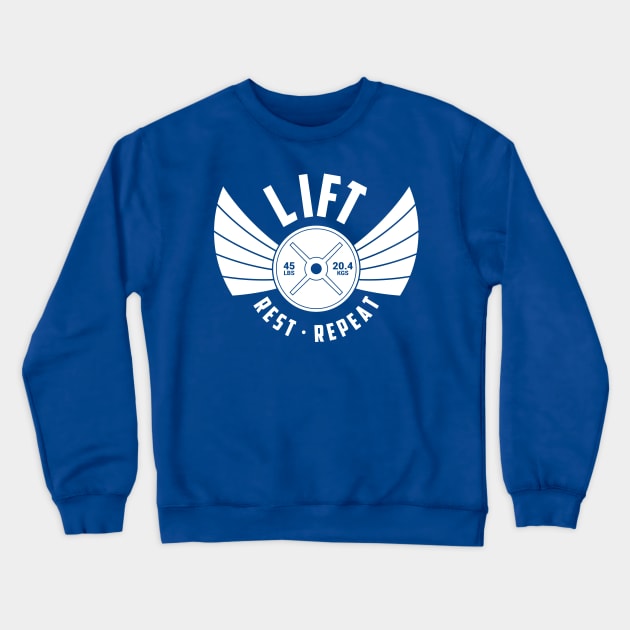 Lift Rest Repeat Crewneck Sweatshirt by Markaneu